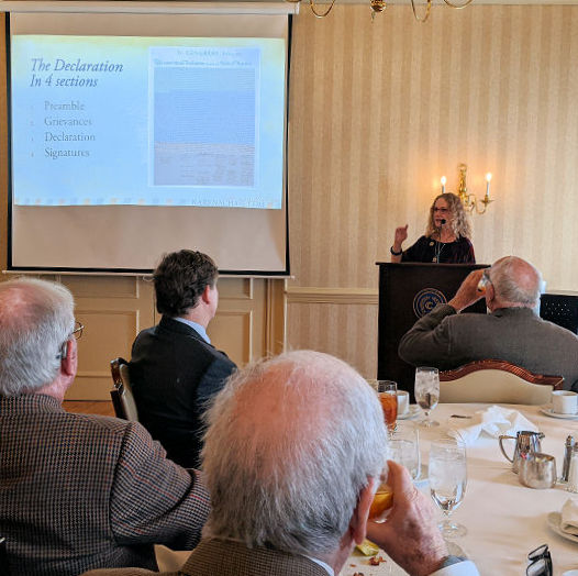 Speaker and guests at 2020 luncheon