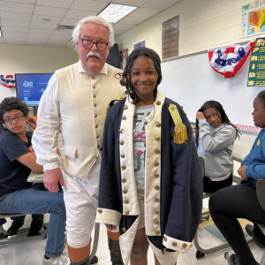 Jim Russell and Northumberland student
