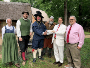 Presentation of grants check at Henricus Historical PArk